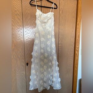 Elegant White Floral Gown